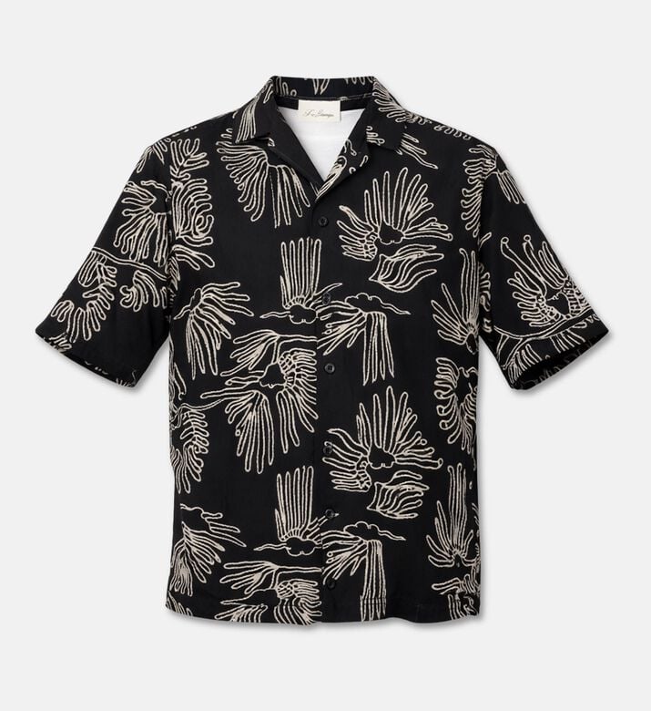 Les Deux Abstract-embroidery Short-sleeve Shirt, Packshot View