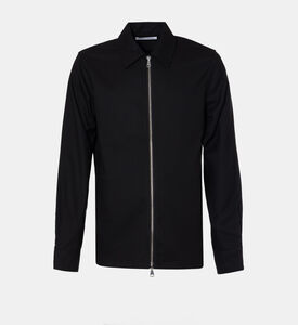 جاكيت طويل الأكمام بقصة مستقيمة