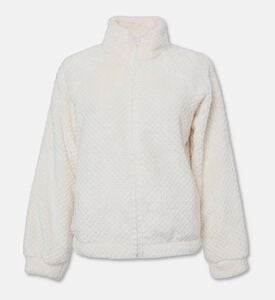 Galeries Lafayette Diamond Pattern Front-zip Jacket, Taupe, L, Packshot View