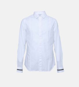 قميص كلاسيكي بأساور من القطن