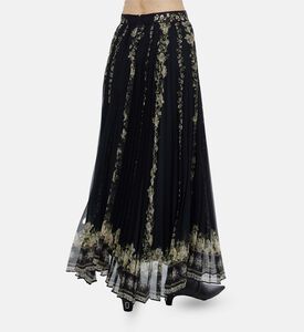 Alice and Olivia Katz Floral-print A-line Maxi Skirt, Model View