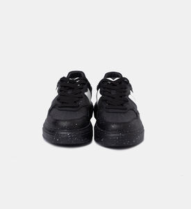 Splash-effect Lace-up Leather Sneakers