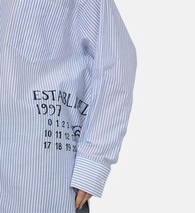 Cotton Stripped Logo-print Shirt Cotton Stripped Logo-print Shirt