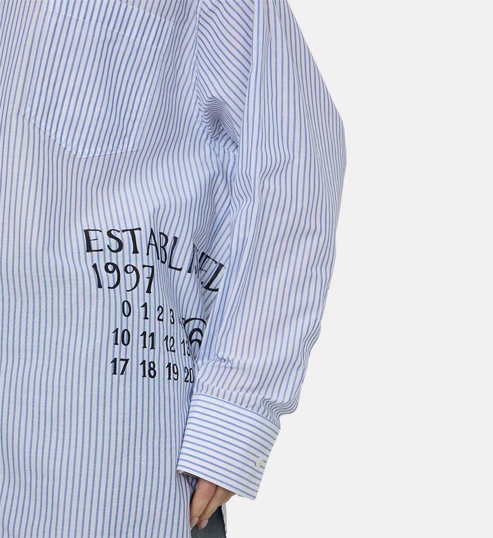 Cotton Stripped Logo-print Shirt Cotton Stripped Logo-print Shirt