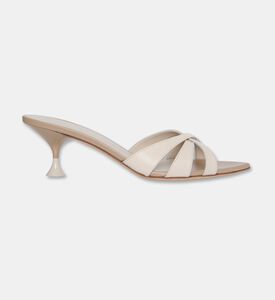 3 Juin Elis Metallic Leather Mules, Off-white, Eu-41, Packshot View