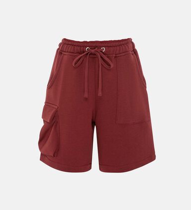 Cotton Elastic Waistband Cargo Shorts