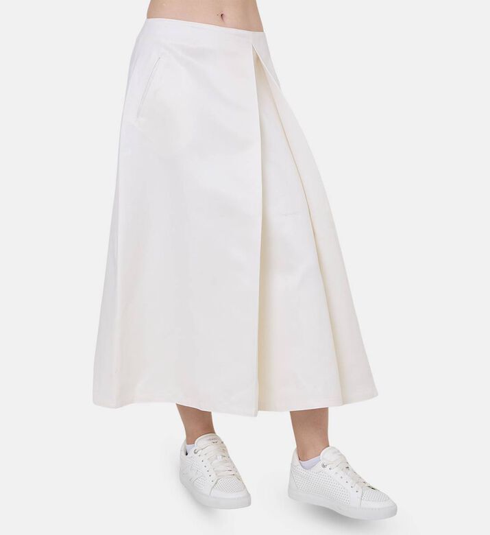 Anna Wool Silk Flared Skirt