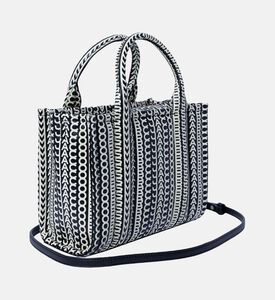 حقيبة حمل جلدية صغيرة بحروف كبيرة