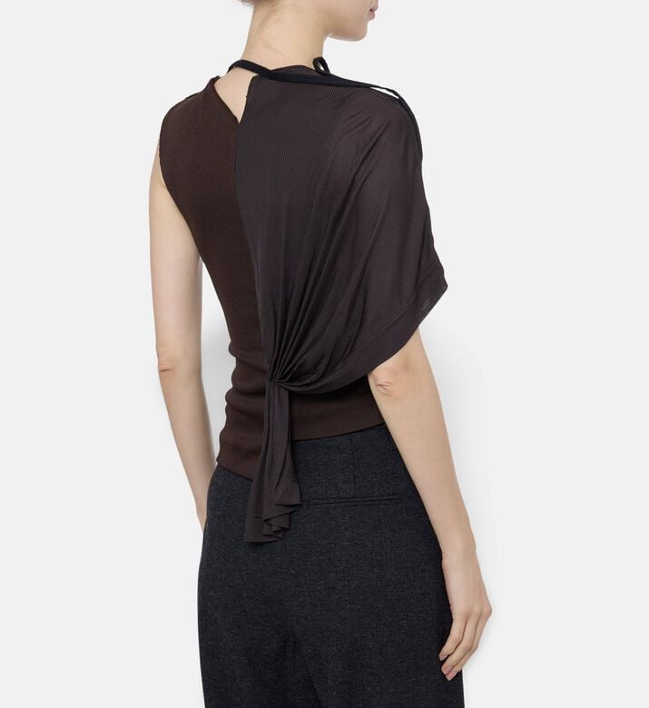 Christopher Esber Knit Two-tone Sleeveless Top, Model View