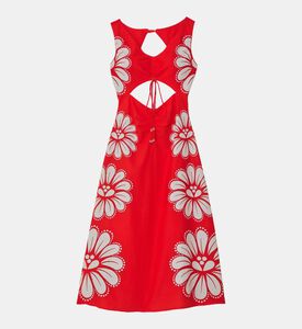 فستان ميدي أينيكا شيل لينزينغ كتان الأوربي بنقشة إيكوفرو