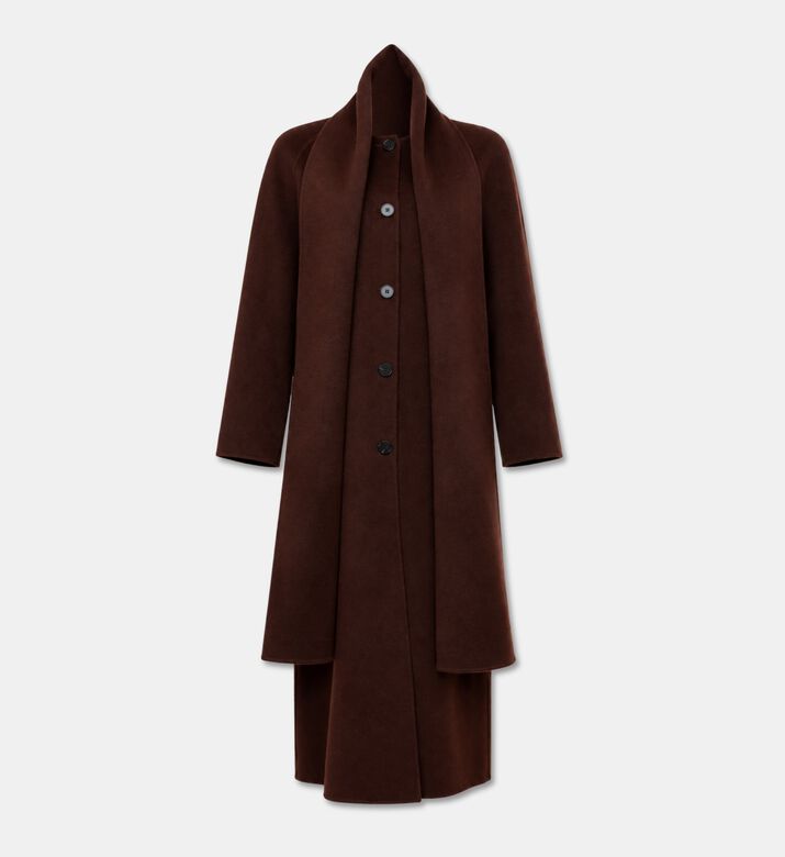 Beatrice B Wool-blend Long Coat, Brown, M, Packshot View