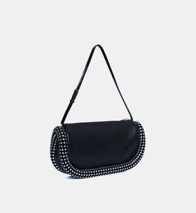 Embellished Leather Shoulder Bag