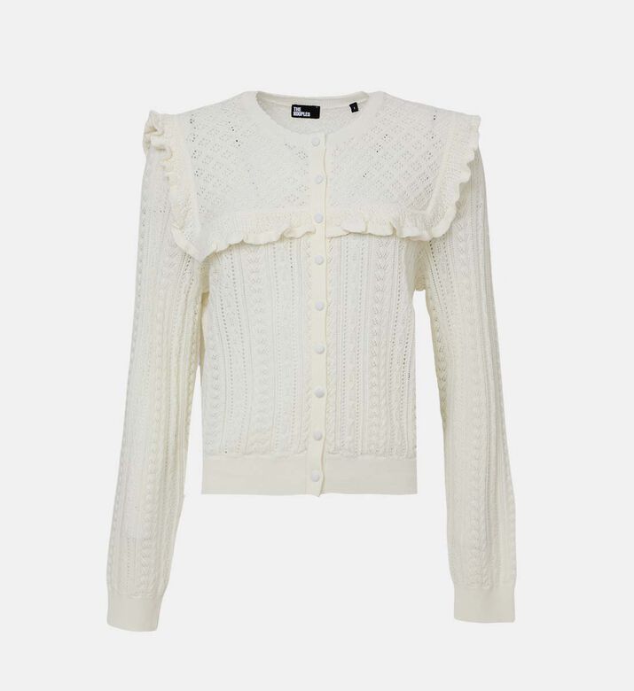 Ruffle Collar Knitted Cardigan Ruffle Collar Knitted Cardigan