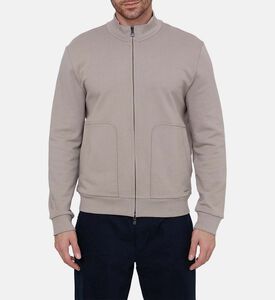 سويت شيرت بسحاب بمزيج قطن