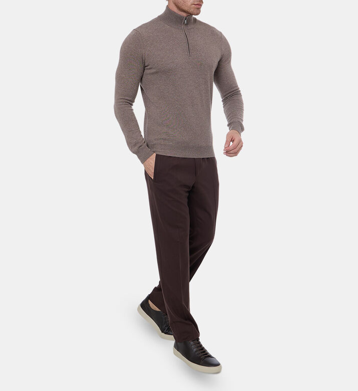Corneliani Shirt Knit, Beige, 54, Model View