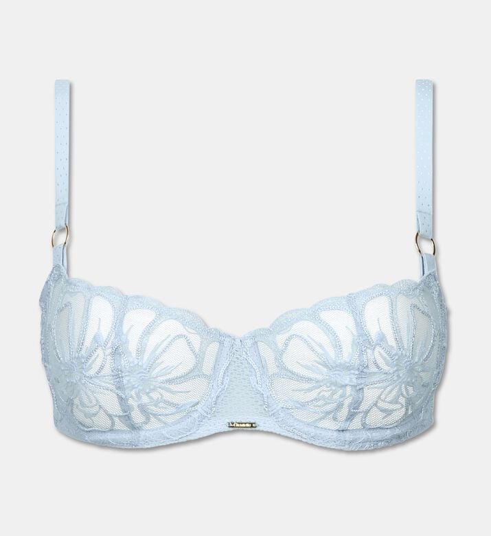 Chantelle Embroidered Half-cup Underwire Bra, White, 95, E, Packshot View