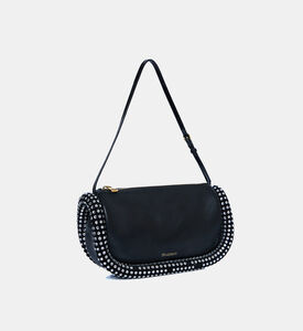 Embellished Leather Shoulder Bag