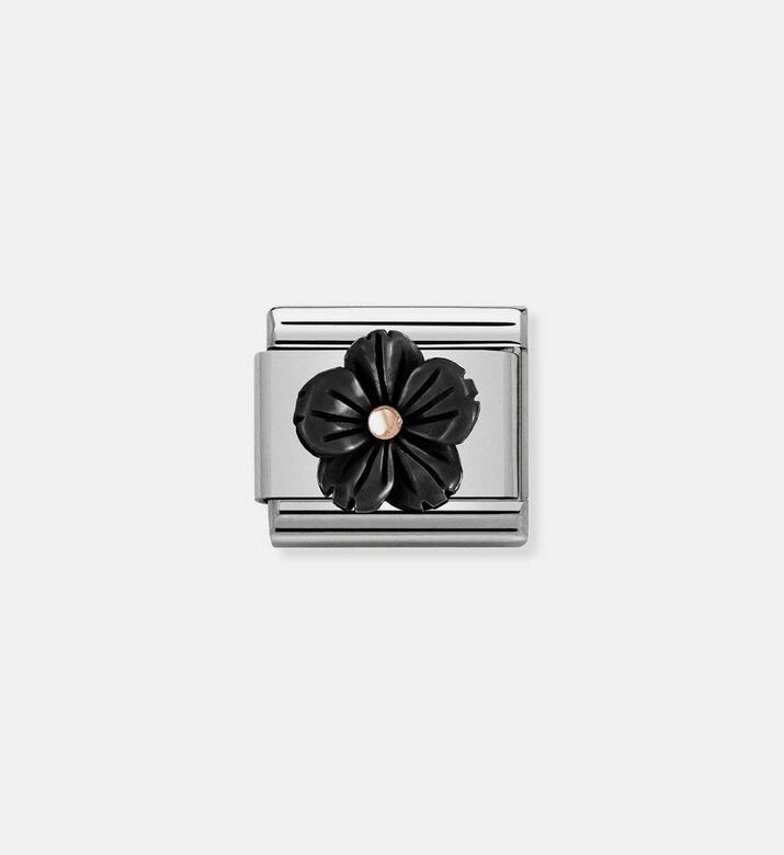 Composable Classic 9k Rose Gold Onyx Flower