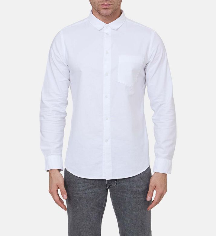 Cotton Button-down Long-sleeve Shirt