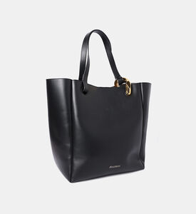 Chain-detailed Leather Tote Bag