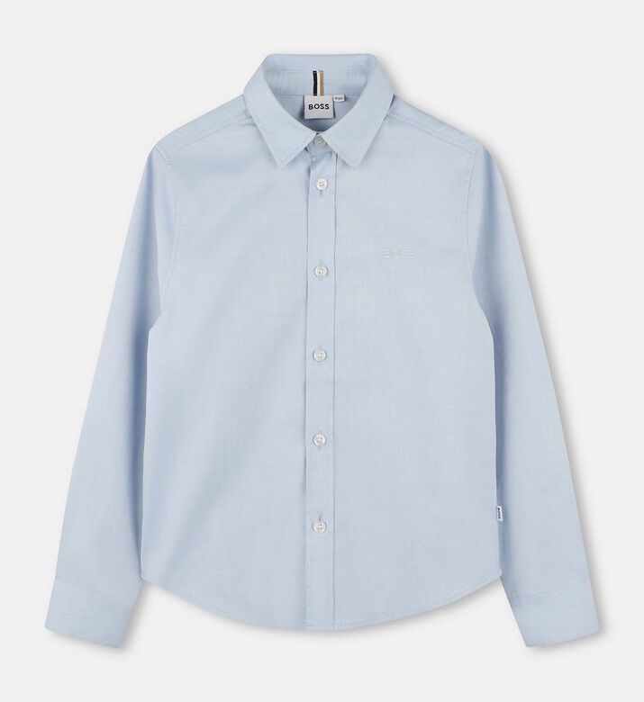 Classic Long-sleeve Embroidered Logo Shirt