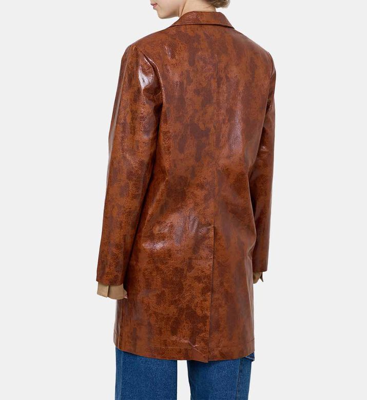 جاكيت سامانثا بجلد صناعي