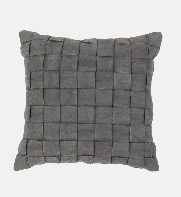 Home Deco and More Bristol Woven Handmade Cushion, Grey, 45x45x45-cm, Packshot View Home Deco and More Bristol Woven Handmade Cushion, Grey, 45x45x45-cm, Packshot View