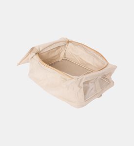 سلة تخزين قماشية بإطار معدني