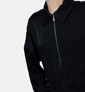 Georgette Back Lace Bomber Jacket Georgette Back Lace Bomber Jacket