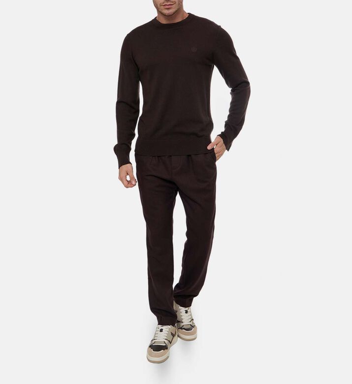 The Kooples Adjustable Waist Tapered Knit Sweatpants, Model View