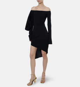 Nensi Dojaka Ruffled Asymmetric Mini Dress, Model View