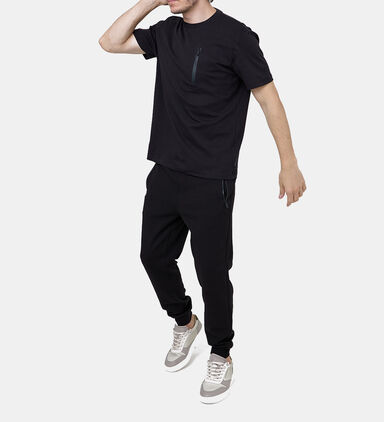 Zip-pocket Cotton T-shirt
