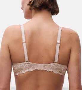 Chantelle Seamless Embroidered Floral Bra, Beige, 100, B, Model View