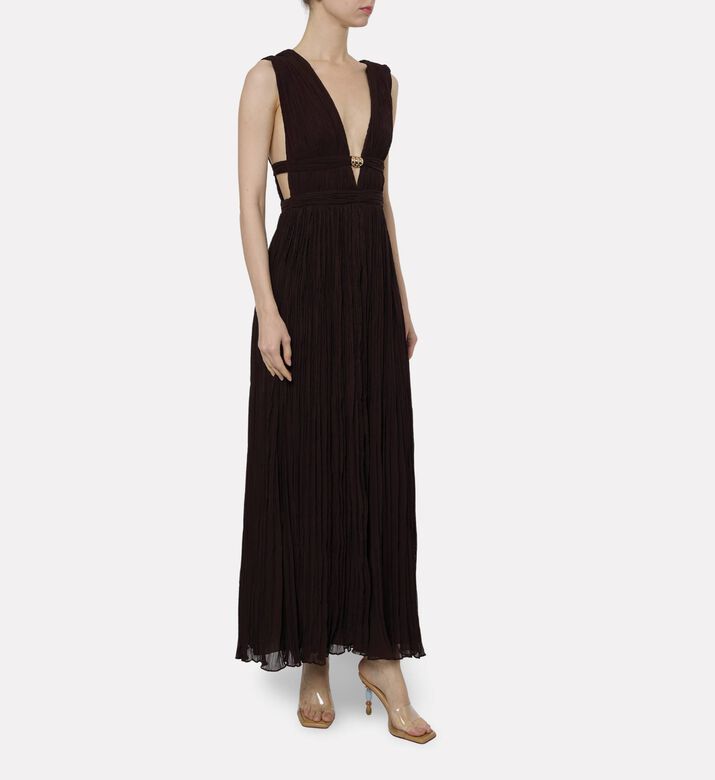 Ba and Sh Plunging Maxi Dress, Model View