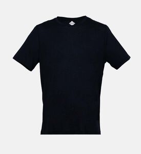 Cotton-blend Plain Crewneck T-shirt
