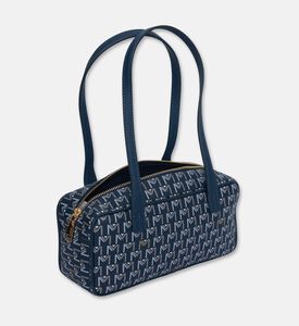 Maya.M Long Cylindrical Monogram Bag, Navy, Packshot View