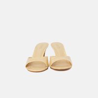 Croco Patent Leather Mid-heel Mules