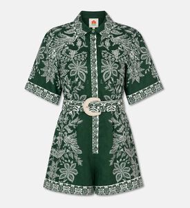 Farm Rio Short-sleeve Belted Playsuit, Packshot View