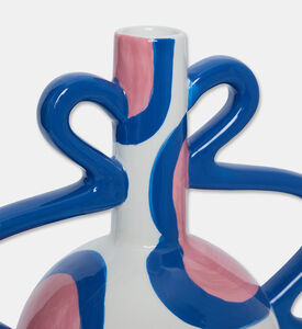 Que Rico Ceramic Loop Handles Vase, Packshot View