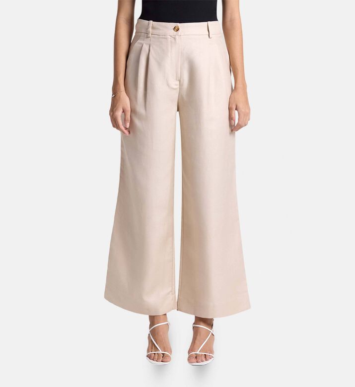 Carter and White Women Positano Trousers-beige-xs, Model View