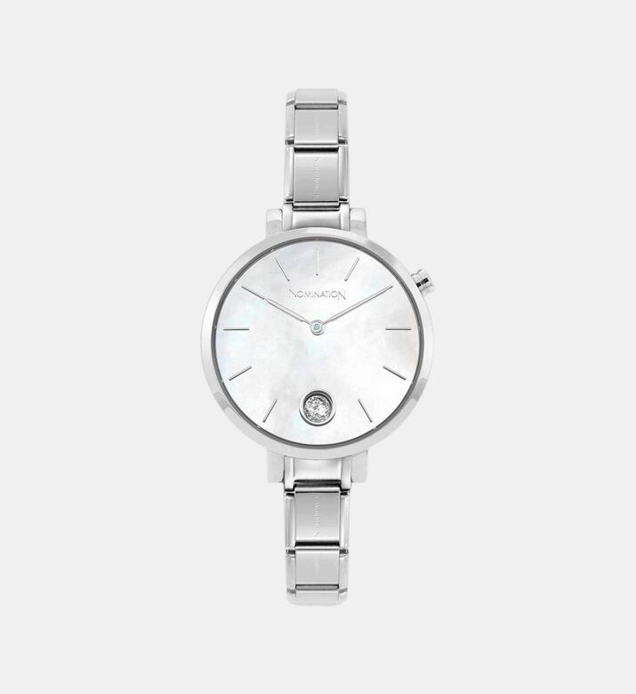 ساعة دائرية من فولاذ مقاوم للصدأ