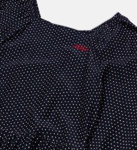 Polka-dot Pattern Square-neck Top
