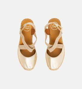 Toni Pons Saba-p Metallic Leather High-wedge Espadrille, Light-gold, Eu-38, Packshot View