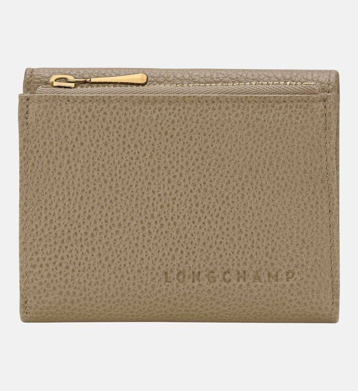 Longchamp Le Foulonn&eacute; Compact Zip Wallet, Brown, Packshot View