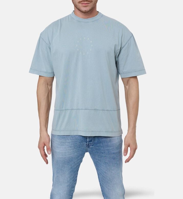 Etudes Embroidered Logo Ribbed T-shirt, Model View