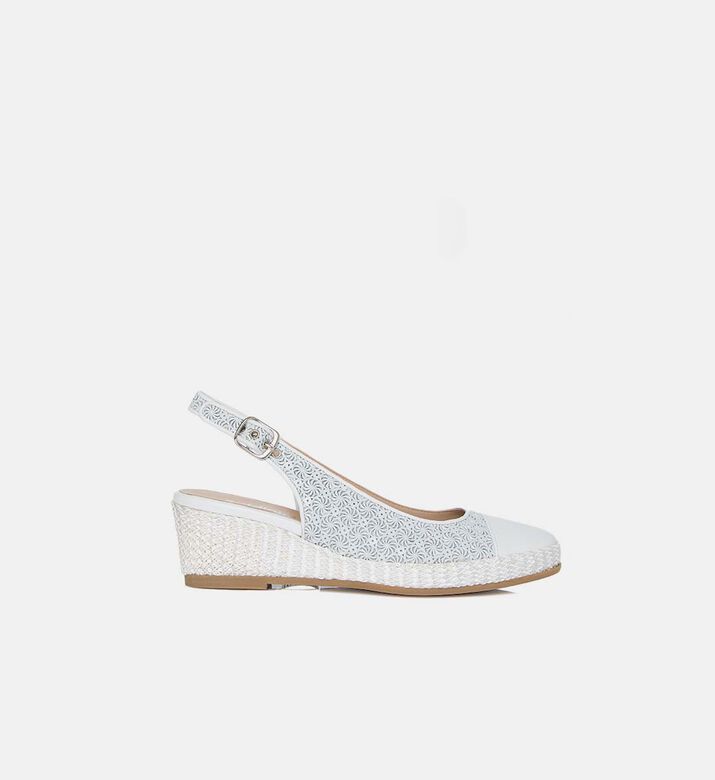 Patterned Slingback Wedges