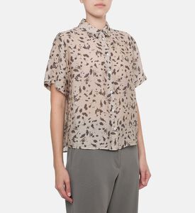 Samsoe All-over Print Button Closure Shirt, Model View