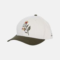 Suede Embroidered Flower Baseball Cap