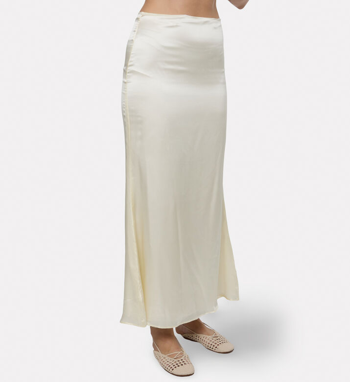Baobab Satin Column Maxi Skirt, Model View