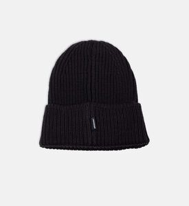 Sharkmouth-embroidery Ribbed Beanie